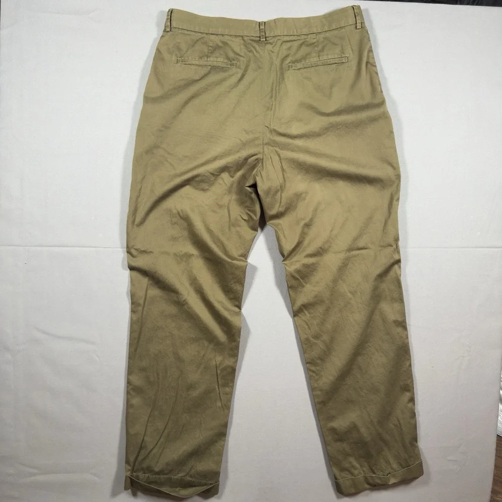 Banana Republic Vintage Y2K Khaki Pleated Chino Pants Men's 36x34 Tan Cotton
